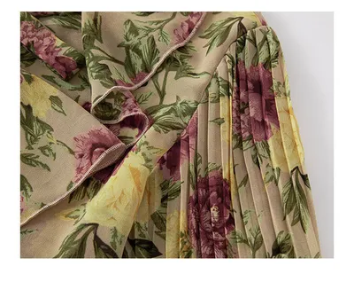 Women's Floral Loose Print Retro Hong Kong Style Floral Shirt