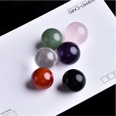 Natural Colorful Crystal Ball Seven Star Array Rough Polished Home Decoration Crafts Ornaments