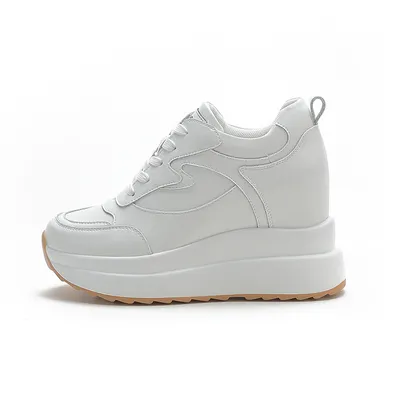 New 10cm High Casual Shoes For Women With Thick Soles And Plush To Keep Warm