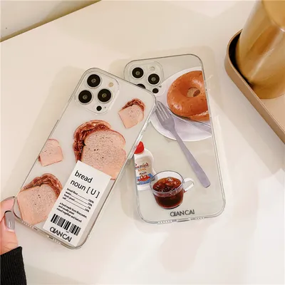 Creative Bread Holder Silicone Phone Case