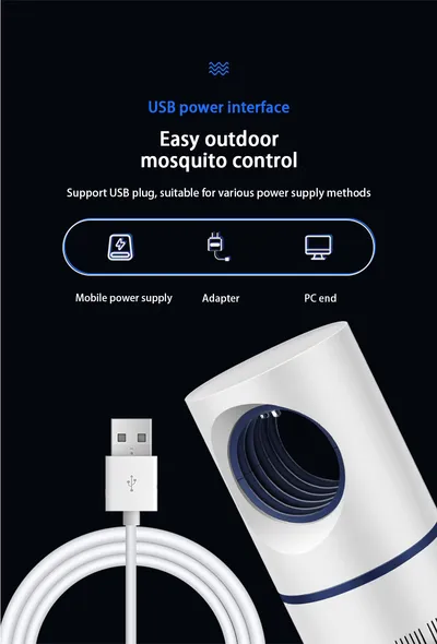 مصباح طارد للبعوض صغير العين يعمل بتقنية التحفيز الضوئي، مزود بمنفذ USB، مناسب للحوامل، يعمل بتقنية LED الصامتة، يعمل بالاستنشاق.