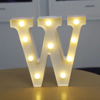 26 Letters White LED Night Light Marquee Sign Alphabet Lamp