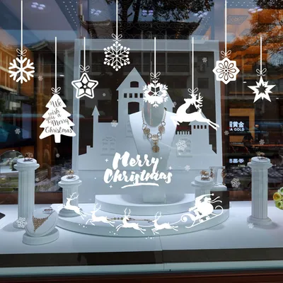 Christmas glass stickers