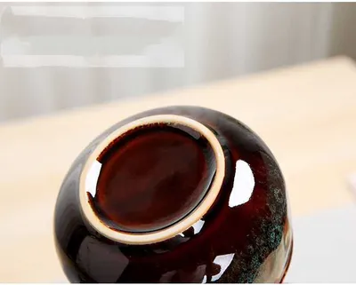 Ceramic Kiln Turned Tea Canister Wooden Box