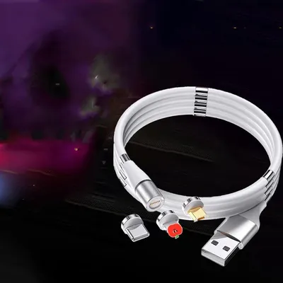 Compatible With A Pple , Fast Charging Silicone Storage Three-in-one Data Cable