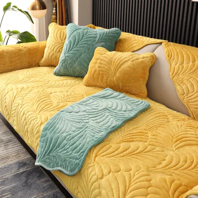 Home Fashion Simple Short Plush Sofa Cover