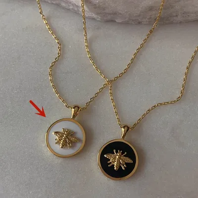 Stainless Steel Bee Pendant Necklace Female Personality Everything Goes With Insect Necklace