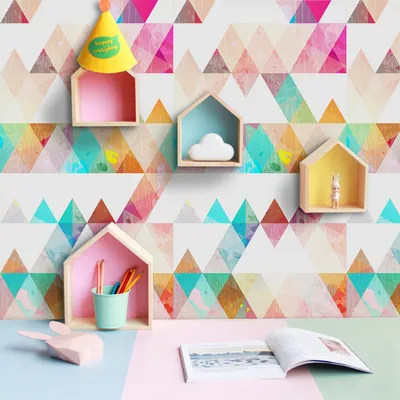 pvc self-adhesive cartoon bedroom kids room wallpaper