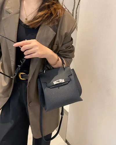 حقيبة كيلي، حقيبة بيركين، حقيبة كروسبودي نسائية من الجلد الطبيعي، قابلة للتخصيص عبر الحدود، من إنتاج مصنعي المعدات الأصلية ومصنعي التصميم الأصلي، مصنوعة من جلد البقر عالي الجودة، قابلة للتخصيص، من إنت