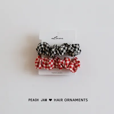 Plaid hair tie combo head rope