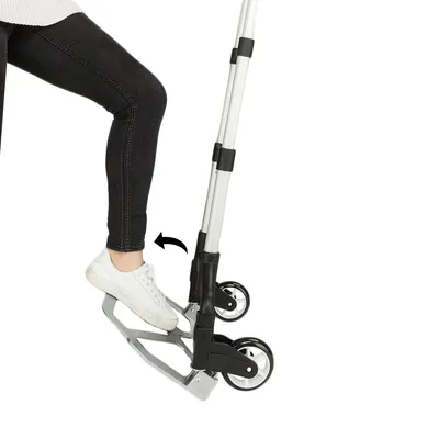 Portable Foldable Telescopic Trolley, Driver's Cart, Luggage Cart, Black