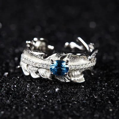 Special-interest Design S925 Sterling Silver Sapphire Ring