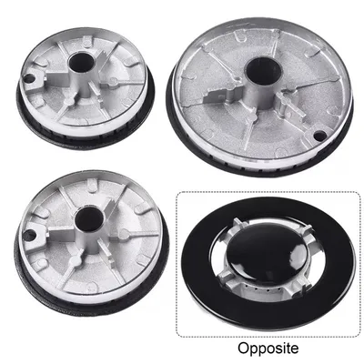 طقم مكون من 5 قطع من أغطية شعلات موقد الغاز والفرن، حلقات تثبيت الشعلة، غطاء اللهب