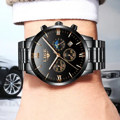 Casual waterproof quartz watch