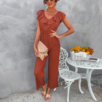 European And American Women's Fashion Slim Waist Jumpsuit