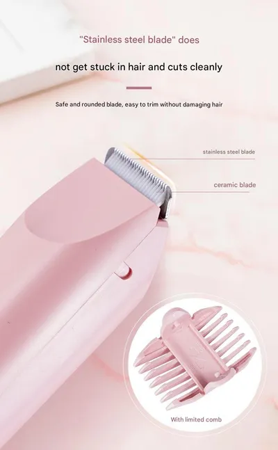 Women's Hair Trimmer, Baby Hair Clipper, Women's Pubic Hair Trimmer, Hair Removal Device, Dry And Wet Use