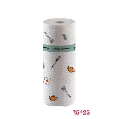 Non-stick Kitchen Printing Lazy Dry And Wet Dual-use Household Rag Disposable Non-woven Fabric