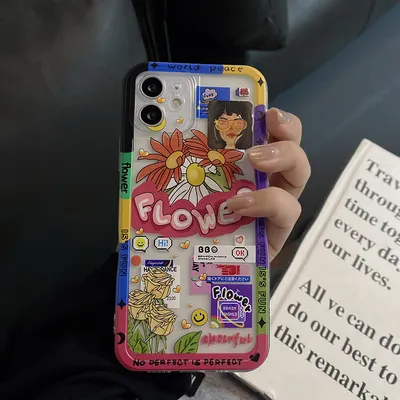 Tide Brand Retro Graffiti Silicone Phone Case