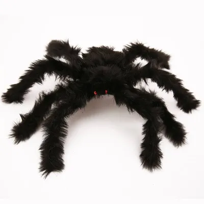 Plush spider web decoration