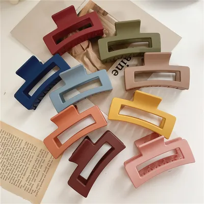 Vintage Frosted Catch Clip Candy-colored Hairpin Hair Catch Female Head Shark Clip