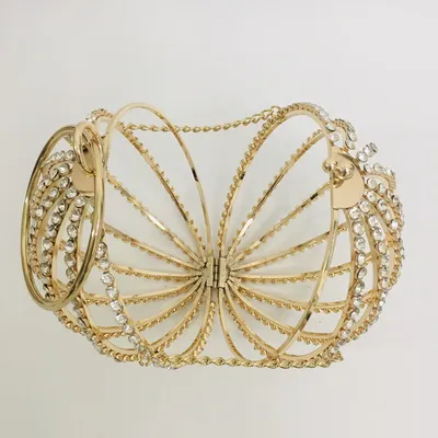 Hollow diamond ball bag dinner bag bird cage bun mother bag handbag