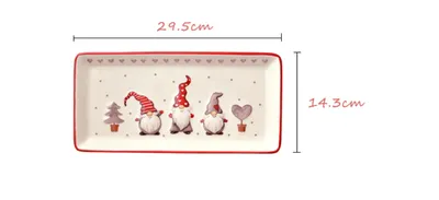 Christmas Minimalist Creative Rectangular Ceramic Plate