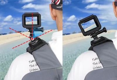 Sports camera backpack fixed shoulder strap
