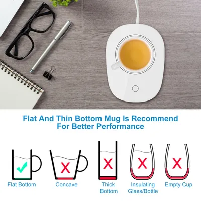 1Pc Coffee Mug Warmer Cup Warmer Auto Shut Off Coffee Tea Milk Electric Heater Pad Office Home Desk Electric Beverage Warmer Mat