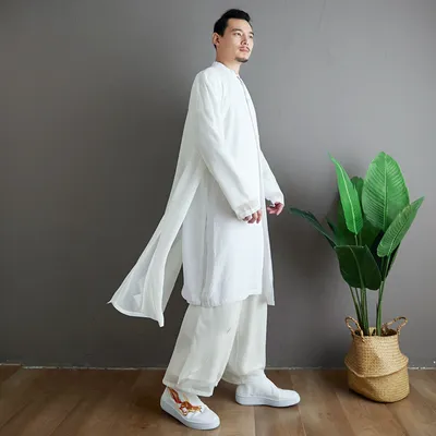 Chiffon Costume Male Boy In Robe And Mandarin Jacket