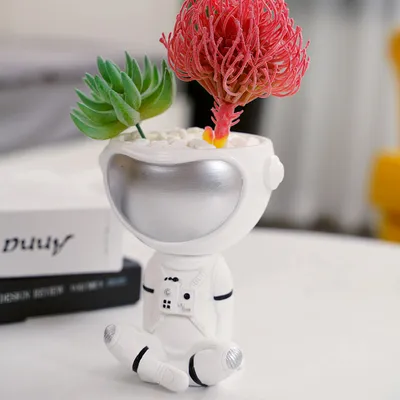 Astronaut Succulent Flower Pot Plant Flower Pot Set Combination Decoration Resin Crafts