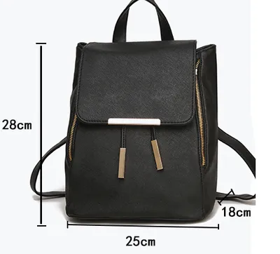 Women Backpack High Quality PU Leather Mochila Escolar School Bags For Teenagers Girls Top-handle Backpacks Herald Fashion