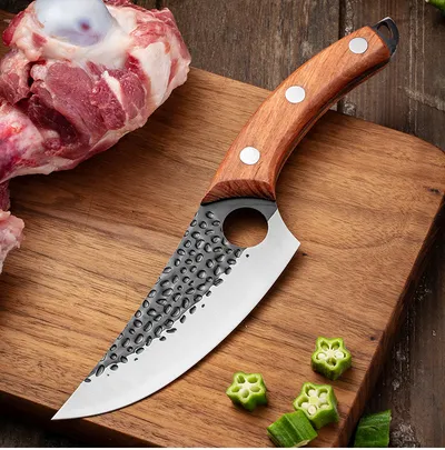 Kitchen Knife Meat Cleaver Slaughtering Butcher Knife Chopping Boning Knife Raw Fish Filleting Cooking Tool