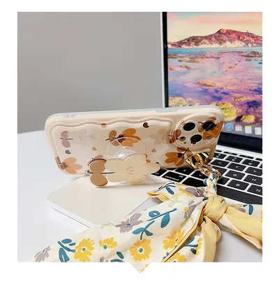 Autumn Leaves And Flowers With Bow Silk Scarf Phone Cases