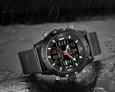 Quartz watch sports electronic dual display watch