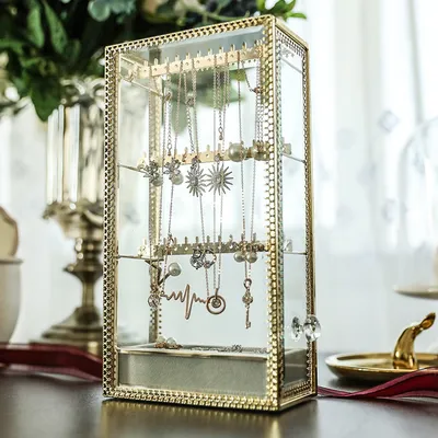 Glass copper bar storage box