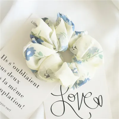 Spring and summer chiffon large intestine circle hair ring women