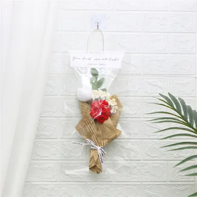 Handmade Crochet Flower Bouquet For Birthday,wedding,party Gift