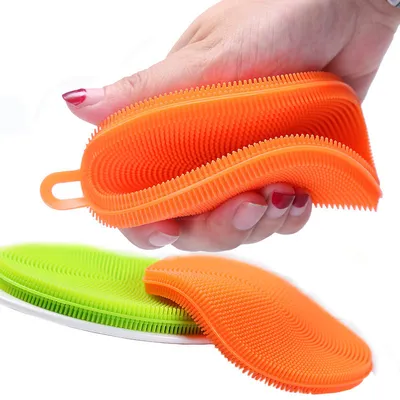 Multifunction Silicone Dish Bowl Cleaning Brush Magic Scouring Pad Pot Pan Wash Brushes Kitchen Washing Tool