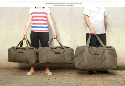 Large Capacity Canvas Hand Luggage Bag Travel Bag Men's Moving Big Bag