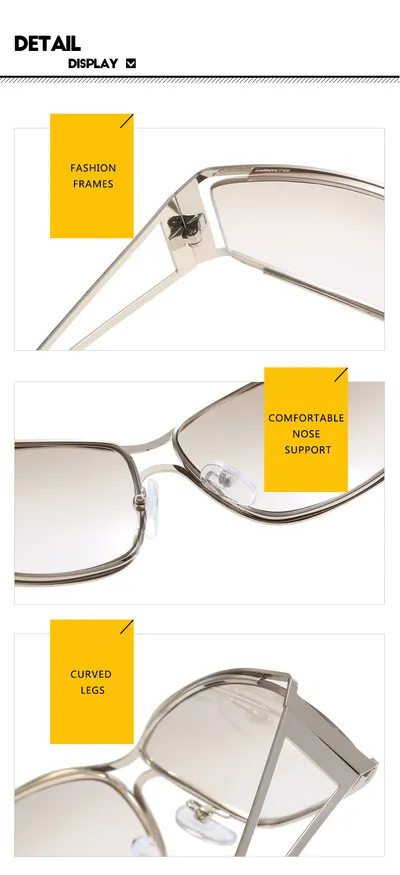 Hollow Modern Metal Women's Fashion Sunglasses