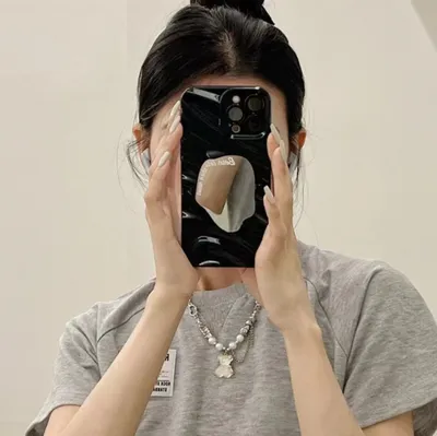 Wave Pattern Geometric Mirror Phone Case