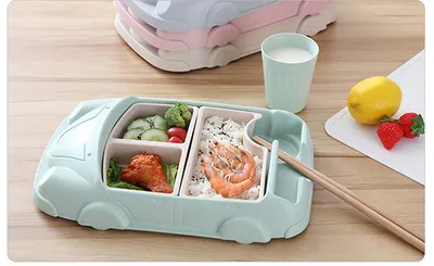 Creative bamboo fiber children tableware