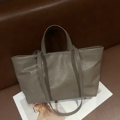 حقيبة نسائية جديدة من الجلد الطبيعي، حقيبة كتف واحدة أو حقيبة يد من جلد البقر، حقيبة كروسبودي أنيقة، جلد ناعم عتيق، سعة كبيرة