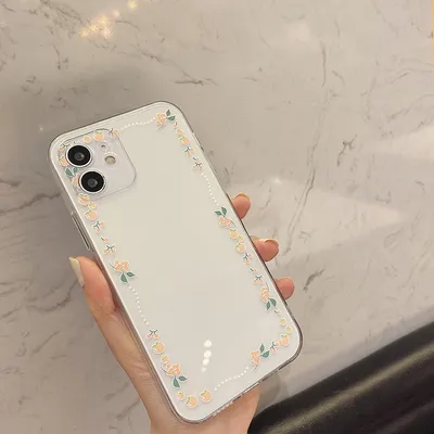 For IP Border Peach Phone Case