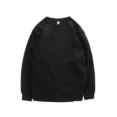 Pure Cotton Loose Sweater Solid Color Bottoming Shirt