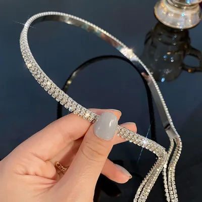 طوق شعر رائع بتصميم جنية ساحرة مرصع بالألماس