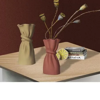 Cloth Bag Ceramic Dry Vase Creative Retro Craft