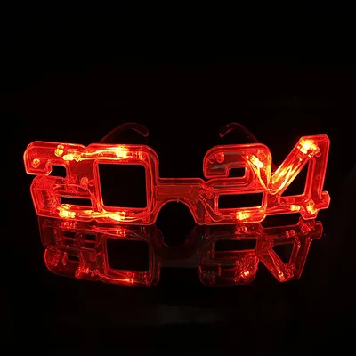 LED Glowing New Year Glasses Glitter Glasses For Party Evening Decoration