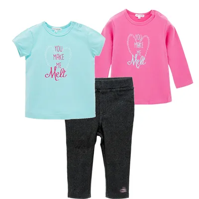 Spring And Summer Baby Clothes Three-piece Romper Suit