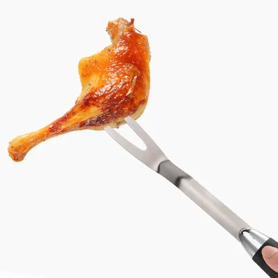 Plastic Handle Stainless Steel Combination Barbecue Fork Shovel Clamp